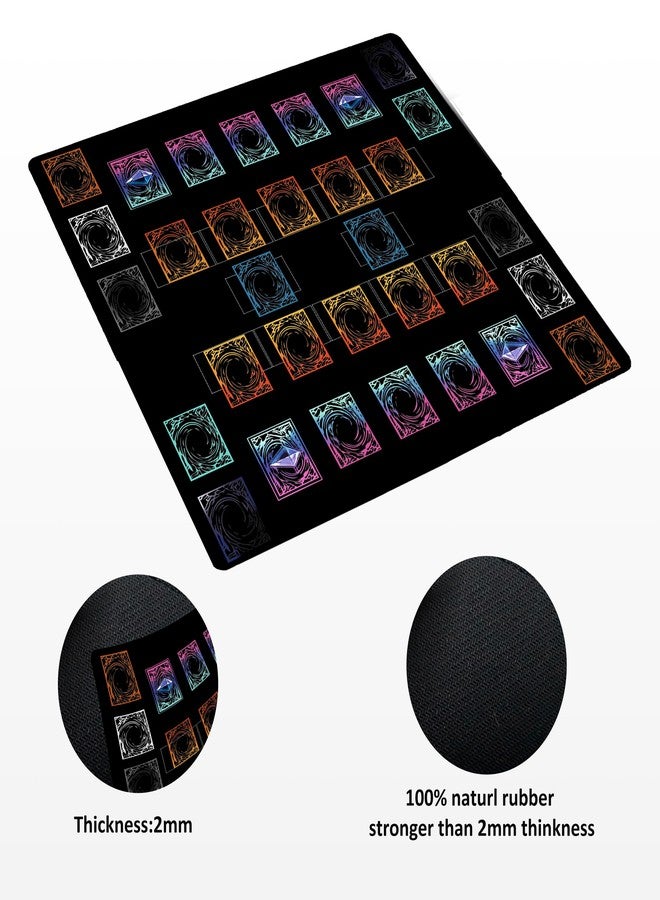 Extalas Stitched for Yugioh Playmat, 2-Player,Free Counters*2 & Storage Bag Master Rule Duel Field Zones, Large Card Game Mat, Original Art Designs & Accessories (Basic) - Image 4